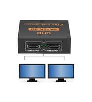 TAPLİN 4Kx2K 2 Port Hdmi Splitter Switch Çoklayıcı Çoğaltıcı Ekran Adaptör - THS-102 (Siyah)