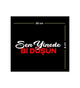 Sen Yinede Bir Düşün Oto Sticker