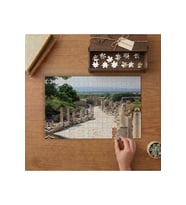 Efes Antik Kenti Kuretler Tasarımı 240 parça Ahşap Puzzle Ahşap Kutuda MP07313