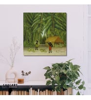 Kare Kanvas Tablo Ünlü Eserler Henri Rousseau-Banana Harvest (1907–10)