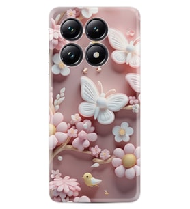 Xiaomi 14T Pro Kılıf Boutique Baskılı Resimli Pembe Kelebekler Pcode -088