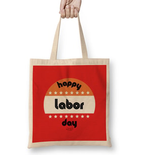 Happy Labor Day 2021 Bez Çanta Uzun Saplı