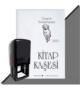 Kişiye Özel Sevimli Köpek 4 2021 Otomatik Kitap Kaşesi (Siyah)