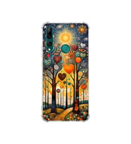 PrintiFy Huawei Y9 Prime 2019 ile Uyumlu Düşlerin Dansı Serisi Yıldız Yolculuğu Tasarımlı Uv Baskılı Köşe Korumalı Antişok Kılıf