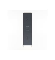 Hyperion Dolap 4 Raflı 2 Çekmeceli 4 Kapaklı 60x44x243 Aytaşı-Antrasit