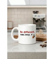 Be Different Yazılı Kupa Bardak - Motivasyon Tasarım Baskılı Seramik Hediye Kupa Bardak