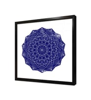Tablosan Çokgen Yıldız Geometrik Tasarım Çerçeveli Cam Tablo