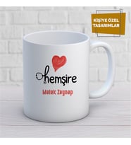 Kişiye Özel İsim Yazılabilir Hemşire Kupa Bardak