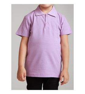 Kız Çocuk Polo Yaka Kısa Kol Okul T-shirt