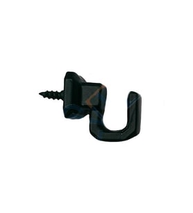 Vidalı Kanca, Askı Küçük - 15x18mm, Siyah - 1 Adet