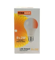 NİSALUCE EAMP-074/BK 9+2W E27 BEYAZ-KIRMIZI LED AMPUL (5343)
