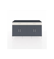 Hyperion Konsol 4 Raflı 2 Çekmeceli 4 Kapaklı 176x44x99 Antrasit-Antrasit/Aytaşı