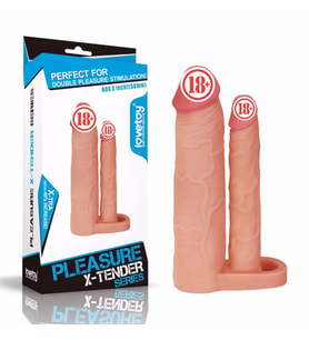 X Tender 5 cm Dolgulu Çift Taraflı Penis Kılıfı