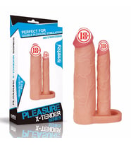 X Tender 5 cm Dolgulu Çift Taraflı Penis Kılıfı