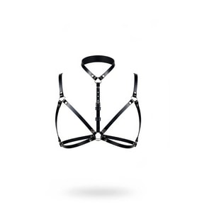 Mulvxbrf Brf02 Siyah Göğüs Harness Deri Yüksek Yaka Halka Detaylı - Brf197 (Mulvix)