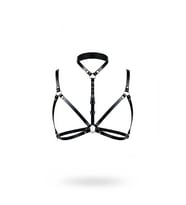 Mulvxbrf Brf02 Siyah Göğüs Harness Deri Yüksek Yaka Halka Detaylı - Brf197 (Mulvix)