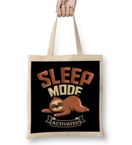 Sleep Mode Activated Cute Sloth Bez Çanta Uzun Saplı