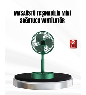 Şarjlı Mini Fan Katlanabilir 3 Hız Ayarlı Taşınabilir Tasarımlı