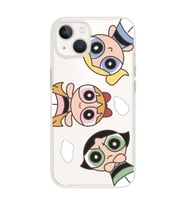 Iphone 14 PLUS Uyumlu Powerpuff KIzlar Tasarımlı Şeffaf Telefon Kılıfı