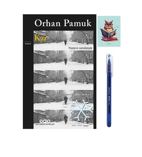 Kar - Orhan Pamuk - Yapı Kredi Yayınları - Pensan Büro Mavi Tükenmez Kalem (Krem)