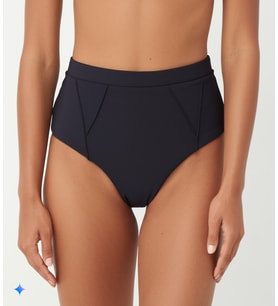 Siyah DAR KALIP Süper Yüksek Bel Bikini Altı