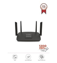 Torima AC06 Siyah Çift Bant Kablosuz WiFi Router 1200Mbps – 2.4GHz & 5GHz  4 Antenli