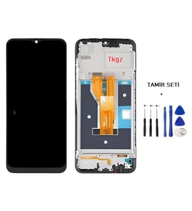 Tkgz - Oppo Realme C21 Uyumlu Lcd Ekran Dokunmatik -A- Kalite ÇITALI + TAMİR SETİ