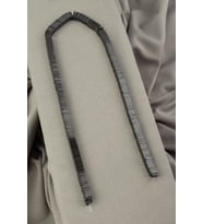 Hematit Doğal Taş Parlak Füme Rondela Kesim 6x1mm Dizi