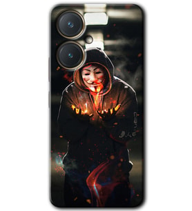 Vivo Y27 Kılıf HD Desen Baskılı Kılıf - V for Fire