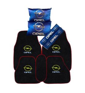 Opel 5 Parça Oto Halı Paspas & Dijital Baskılı Mavi Konfor Seti  Araç İçi Şık ve Koruyucu Aksesuar