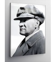 Kanvas Tablo Siyah Beyaz Mustafa Kemal Atatürk