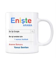 Kişiye Özel İsimli Enişte Google Arama Motoru Kupa Bardak