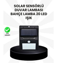 Su Geçirmez Ip65 20 Led Solar Sensörlü Bahçe Ve Veranda Aydınlatma