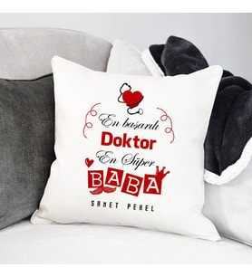Kişiye Özel Doktor Babalara Hediye Yastık