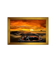 Manzara Temalı Kanvas Tablo 80 x 110 cm Gold Çerçeve