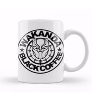 Black Panter Marvel Wakanda Black Coffee Kupa Bardak Porselen