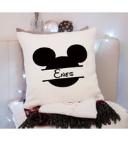 Mickey Mause İsim Baskı Yastık Kişiye Özel