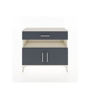 Arges Şifonyer 2 Raflı Tek Çekmeceli 2 Kapaklı 88x30x80 Aytaşı-Antrasit