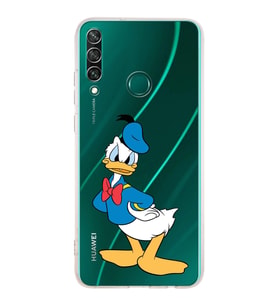 Huawei Y6 p  Kamera korumalı Kapak Donald Duck Tasarımlı  Şeffaf Kılıf