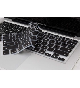 Apple Macbook 13.3' Air 2020 A2337 Uyumlu Zore Klavye Koruyucu Silikon Ped (Siyah)