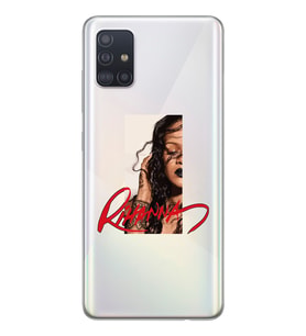 Samsung Galaxy A71 Uyumlu Rihanna Tasarımlı Şeffaf Telefon Kılıfı