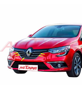 Renault Megane 4 Sedan Krom Ön Panjur 5 Prç. 2016 ve Sonrası Pasl