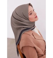 Lesscarves Çift Taraflı Düz Pamuk İpek Eşarp LS2200