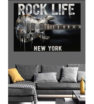 Rock Hayat New York Dekoratif Kanvas - Mdf Ahşap Tablo