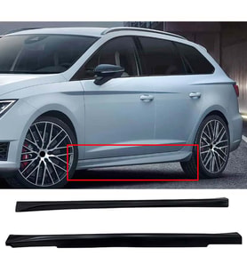 Skoda Superb HB Yan Marşpiyel Seti Mat Siyah Plastik 2 Adet 2015 2016 2017 2018 2019