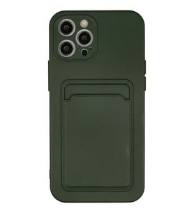 Pilelistore   iPhone 12 Pro Max Kılıf Kelvin Kartvizitli Silikon - Koyu Yeşil