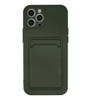 Pilelistore   iPhone 12 Pro Max Kılıf Kelvin Kartvizitli Silikon - Koyu Yeşil