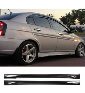 Hyundai Accent Era Yan Marşpiyel Seti Mat Siyah Plastik 2 Adet 2006 2007 2008 2009 2010