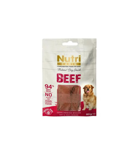 Nutri Canine Nutri Canin Beef Cubes Tahılsız Biftekli Köpek Ödülü 80gr