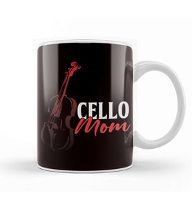 Cello Mom Cellist Musician Cello Player Mother Orchestra Kupa Bardak Porselen